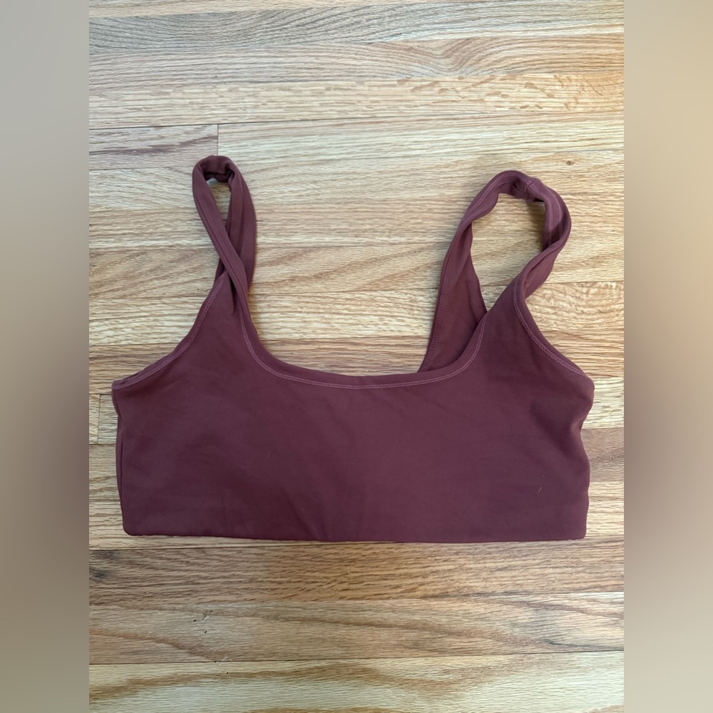 Everyday Scoop Neck Sports Bra in Deep Mauve